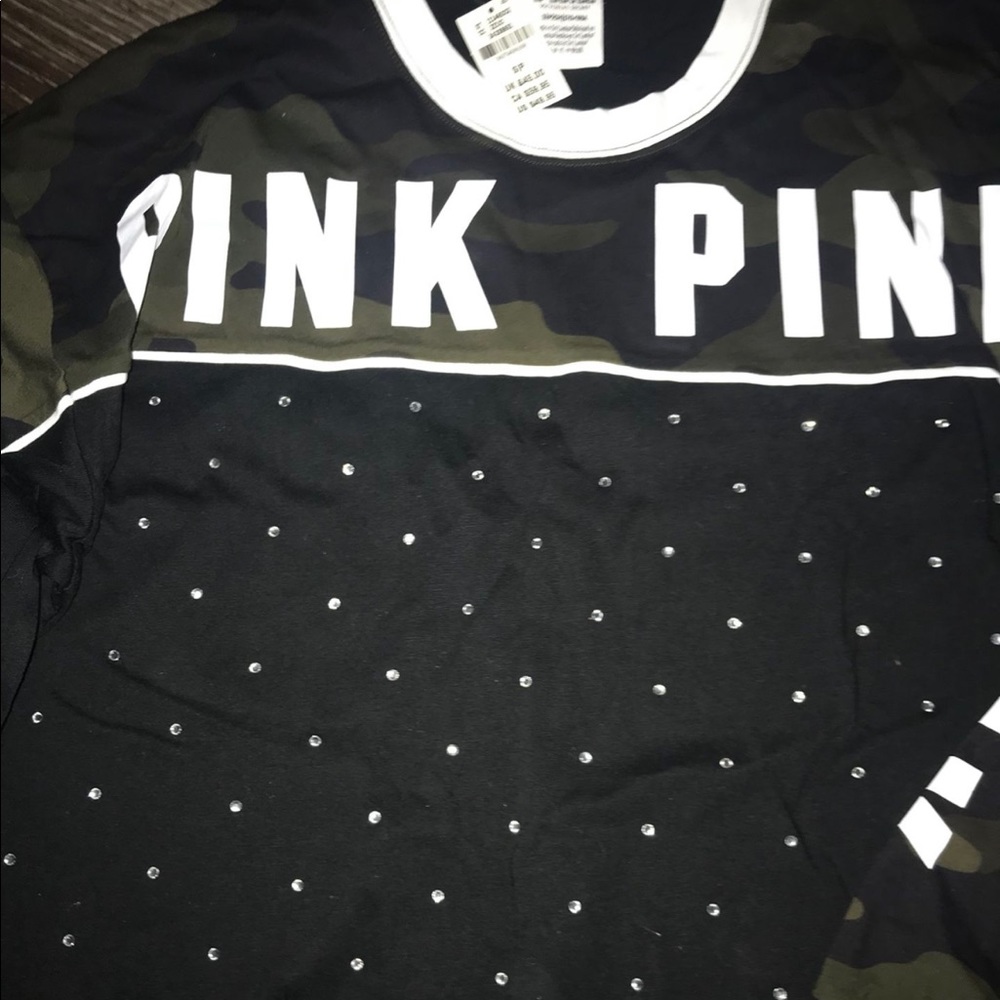 VS PINK Rhinestone Bling Tee - Picture 2 of 2